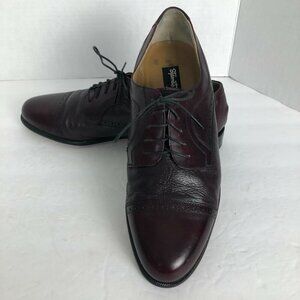 Stamati Mastroianni Italian Leather Cap Toe Oxfords - Oxblood Old Money